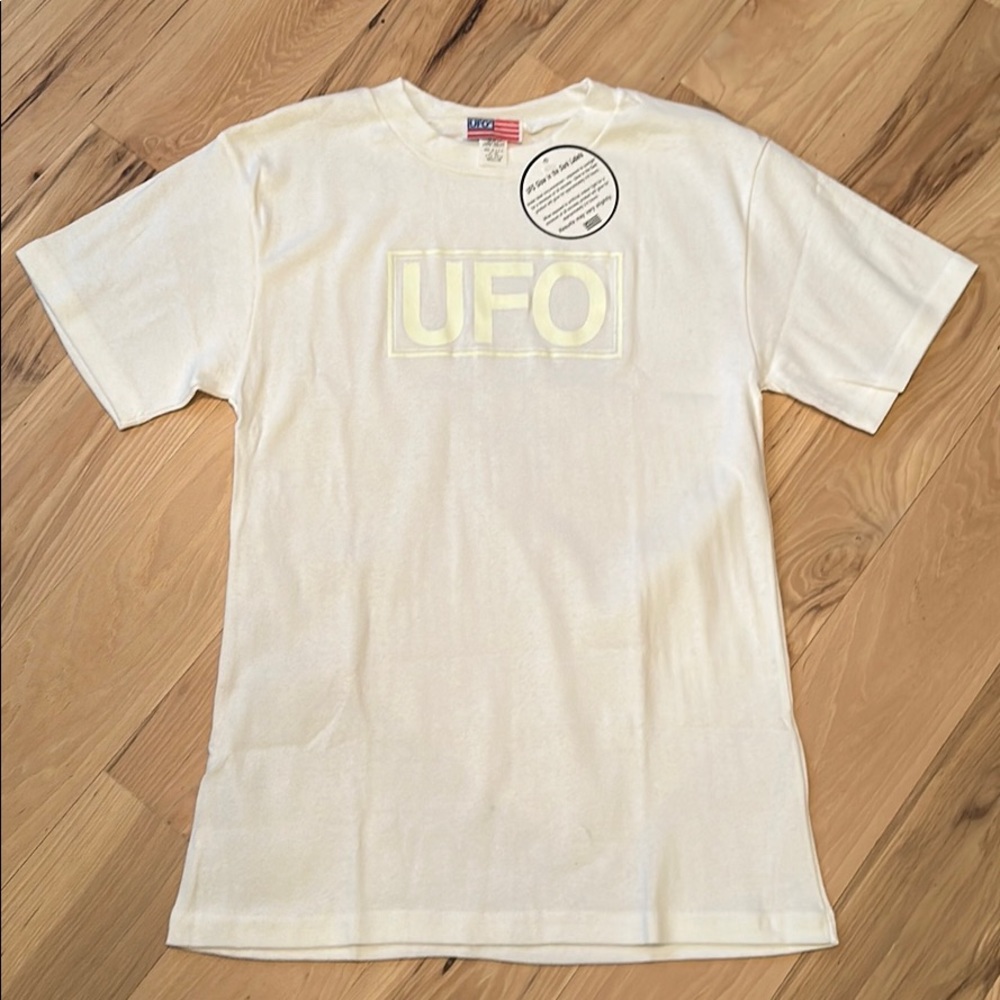 Vintage Rave Y2K knit t-shirt (UFO Jeans brand) The original EDM Festival Brand!